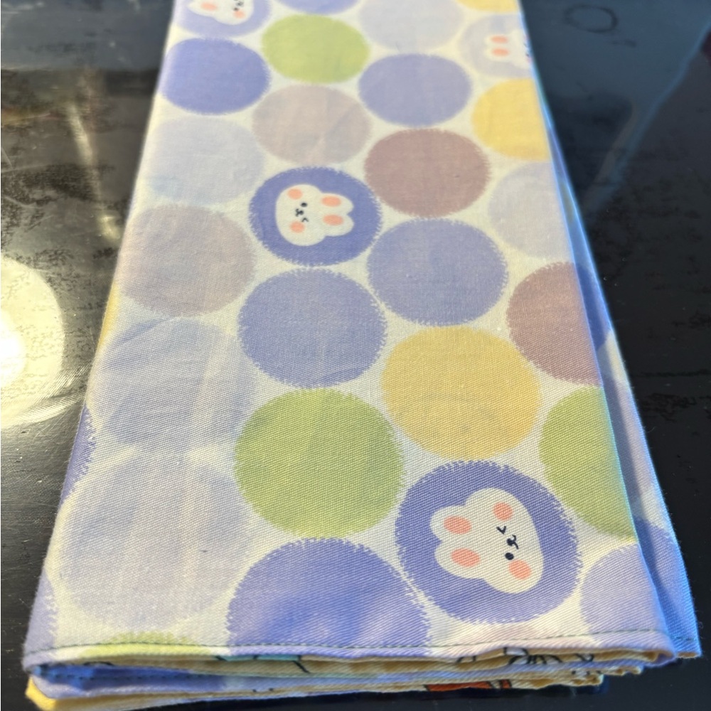 ADORABLE BUNNY washable cotton tea towel.